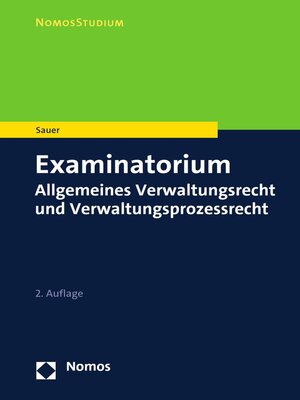 cover image of Examinatorium Allgemeines Verwaltungsrecht und Verwaltungsprozessrecht